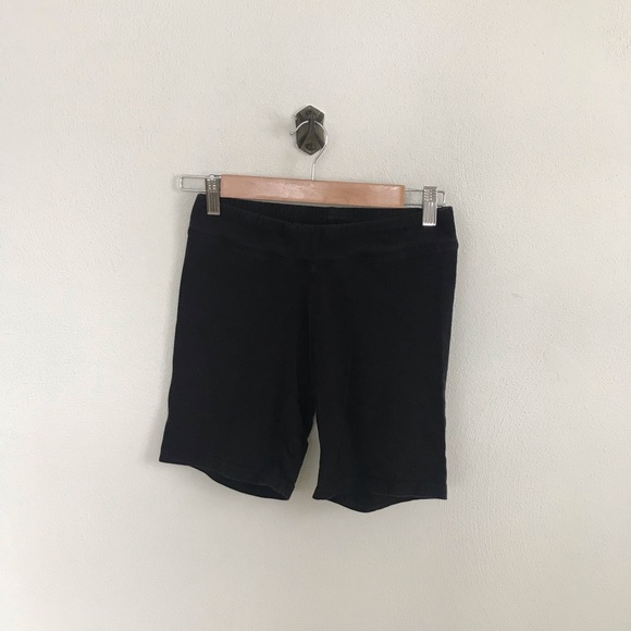 Black High Waisted Cotton Biker Shorts - Picture 3 of 3